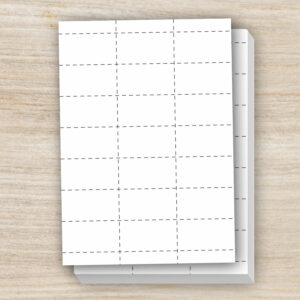 Perforated price tag paper stock