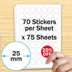 25mm Round Sticker Paper